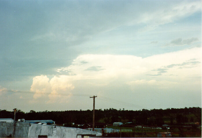 thunderstorm cumulonimbus_incus : Schofields, NSW   6 January 1990