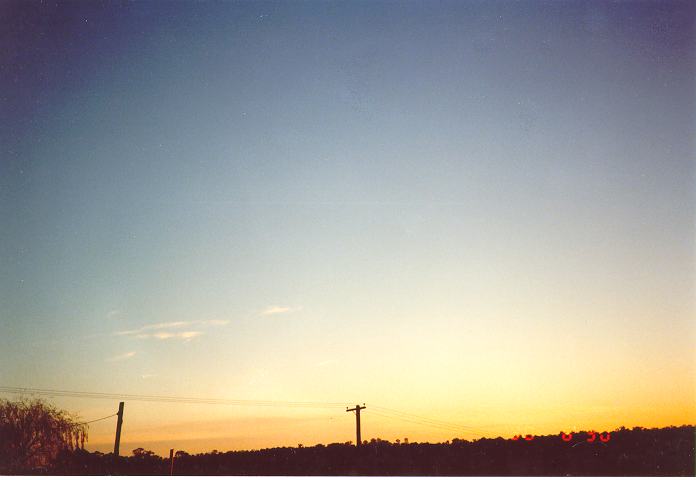 sunset sunset_pictures : Schofields, NSW   30 June 1990