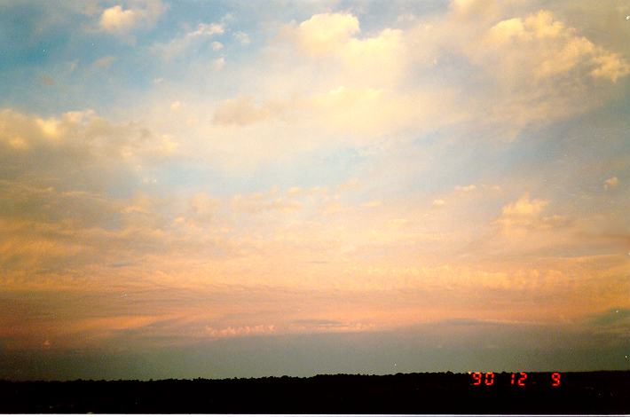 sunset sunset_pictures : Schofields, NSW   9 December 1990