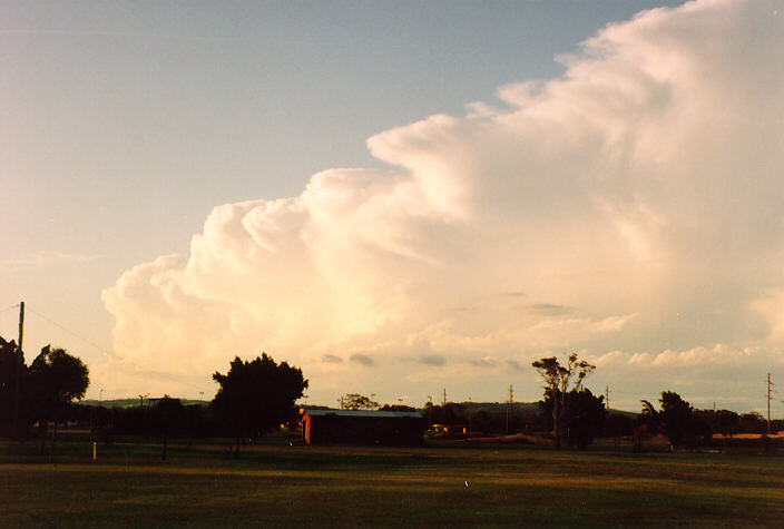 thunderstorm cumulonimbus_incus : Ballina, NSW   27 December 1992