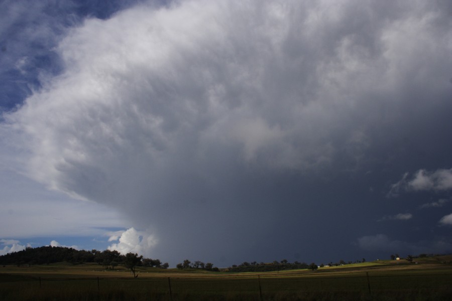 anvil thunderstorm_anvils : N of Tamworth, NSW   14 October 2008