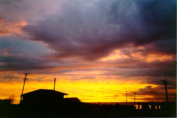 sunset sunset_pictures : Schofields, NSW   11 July 1993