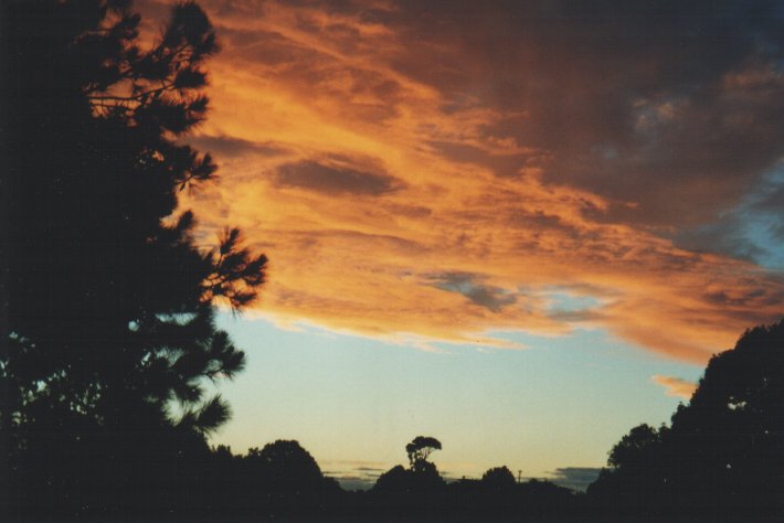 sunset sunset_pictures : Wollongbar, NSW   5 March 2000