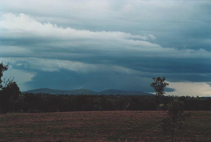 cumulonimbus thunderstorm_base : 40km N of Banana, Qld   21 November 2000