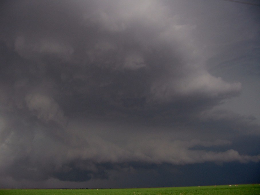 wallcloud thunderstorm_wall_cloud : near Littlefield, Texas, USA   31 May 2005