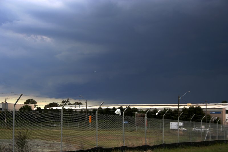 cumulonimbus thunderstorm_base : Bankstown Airport, NSW   22 October 2005